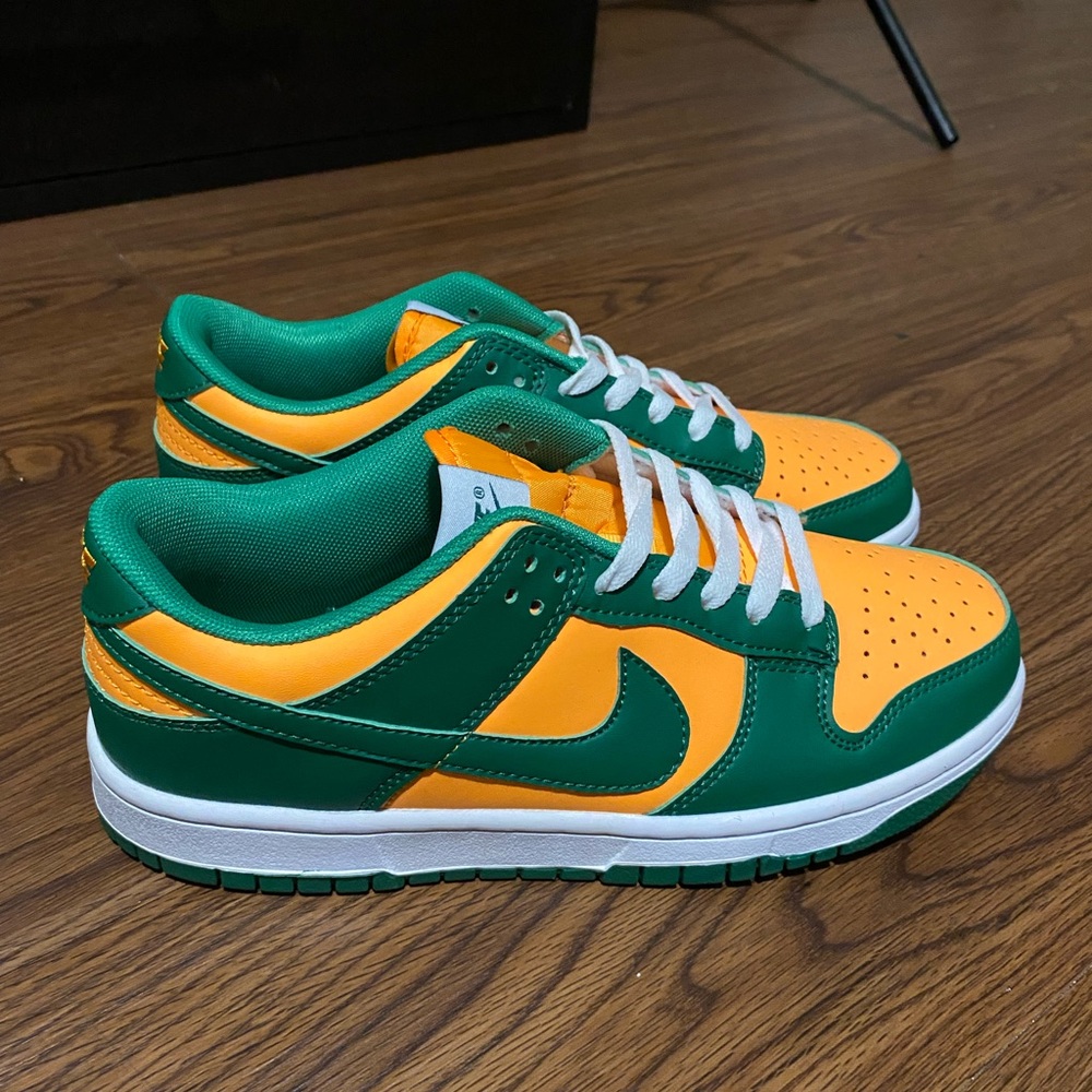 Nike Dunk Lows Green and Yellow Trainers